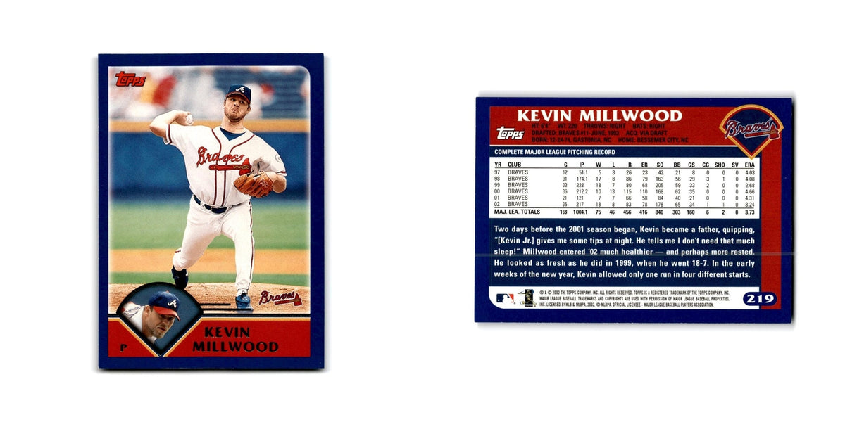 Kevin Millwood 2003 Topps #219 Atlanta Braves Baseball Card NM