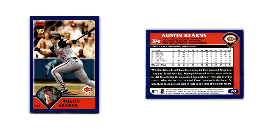 Austin Kearns 2003 Topps #70 Cincinnati Reds Baseball Card NM