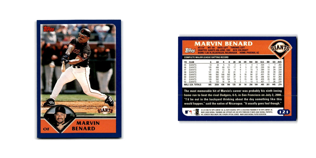 Marvin Benard 2003 Topps #121 San Francisco Giants Baseball Card NM