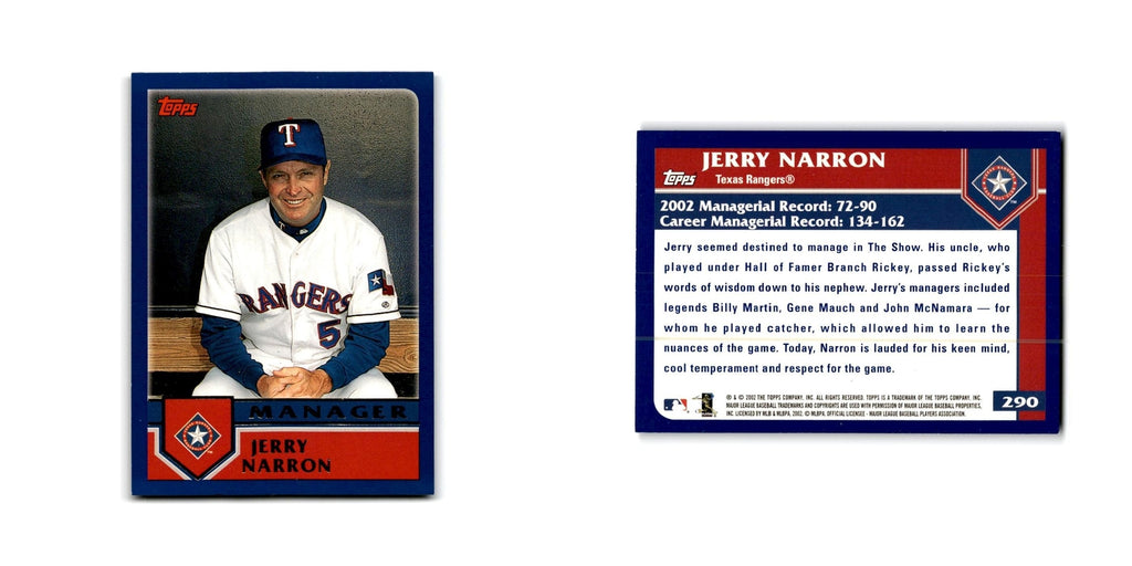 Jerry Narron 2003 Topps #290 Texas Rangers Baseball Card NM