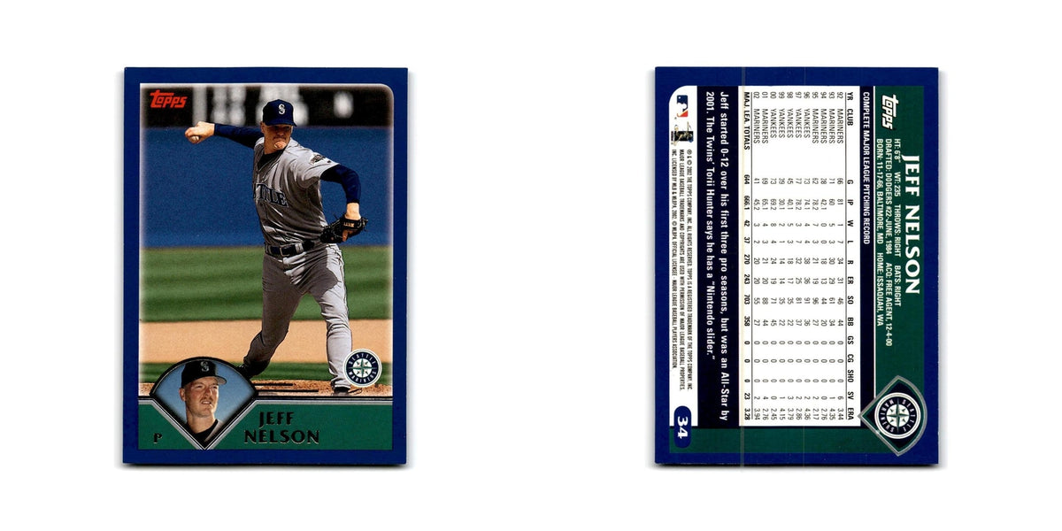 Jeff Nelson 2003 Topps #34 Seattle Mariners Baseball Card NM