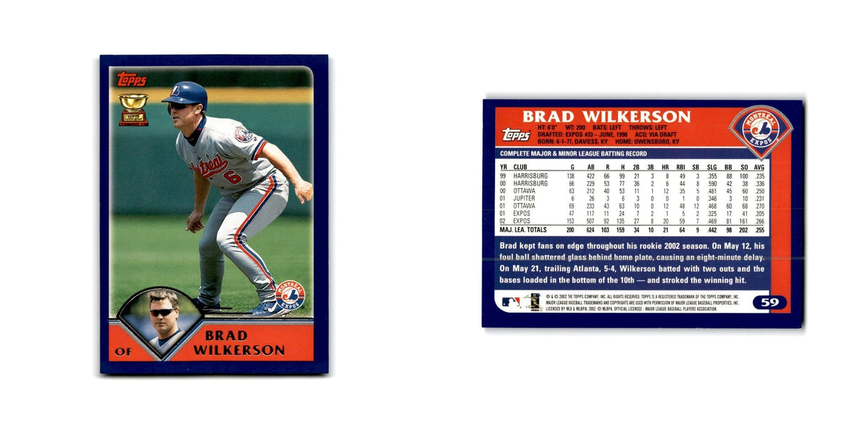 Brad Wilkerson 2003 Topps #59 Montreal Expos Baseball Card NM