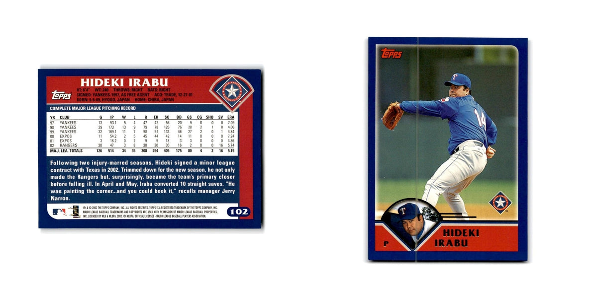 Hideki Irabu 2003 Topps #102 Texas Rangers Baseball Card NM
