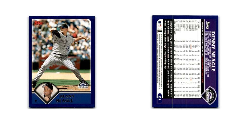 Denny Neagle 2003 Topps #21 Colorado Rockies Baseball Card NM