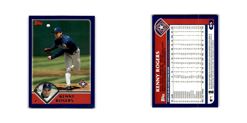 Kenny Rogers 2003 Topps #85 Texas Rangers Baseball Card NM