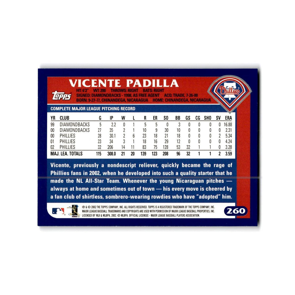 Vicente Padilla 2003 Topps #260 Philadelphia Phillies Baseball Card NM