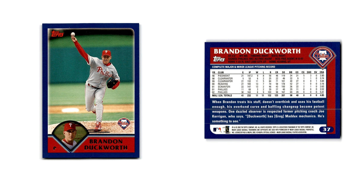 Brandon Duckworth 2003 Topps #37 Philadelphia Phillies Baseball Card NM