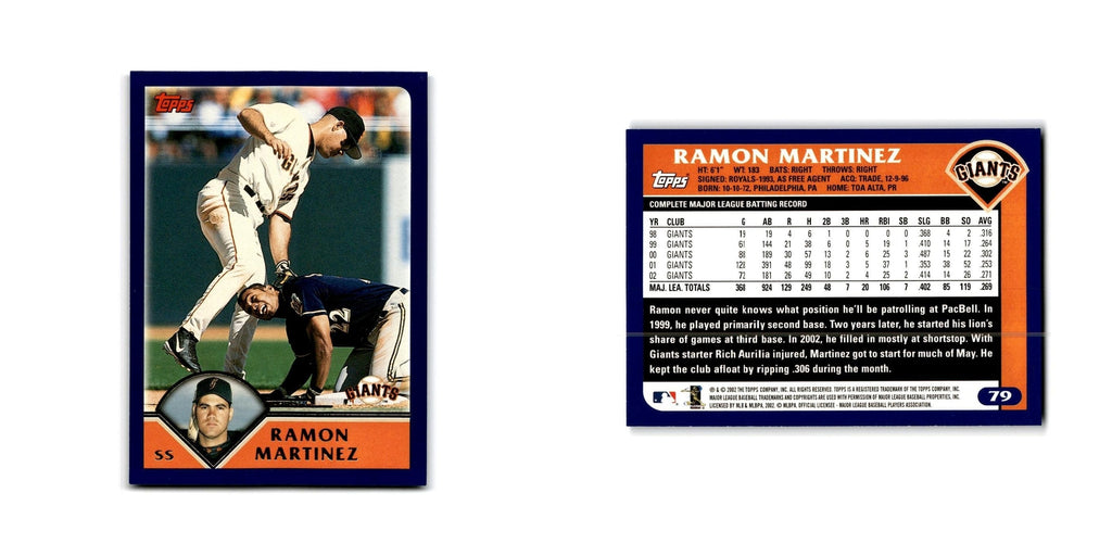Ramon E. Martinez 2003 Topps #79 San Francisco Giants Baseball Card NM
