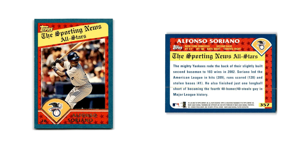 Alfonso Soriano 2003 Topps #357 New York Yankees Baseball Card NM
