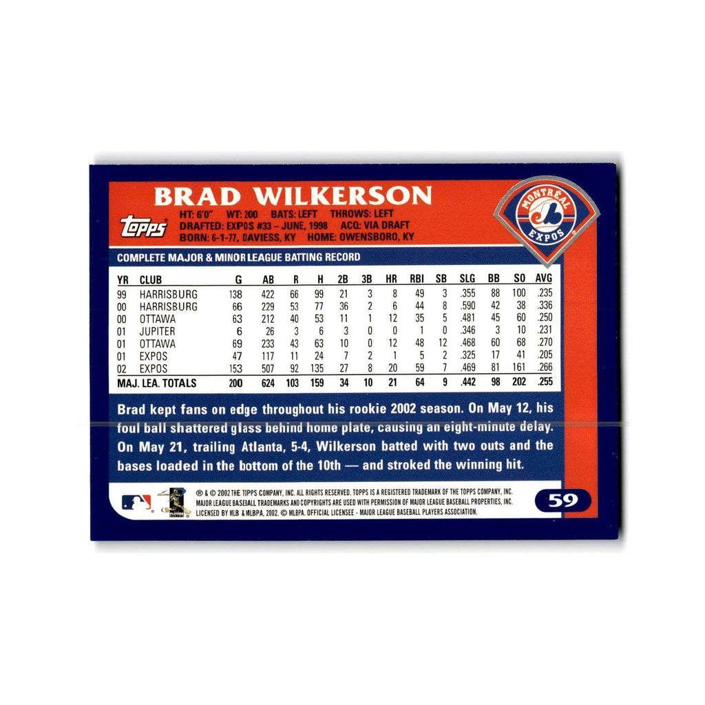 Brad Wilkerson 2003 Topps #59 Montreal Expos Baseball Card NM