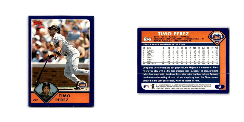 Timo Perez 2003 Topps #6 New York Mets Baseball Card NM