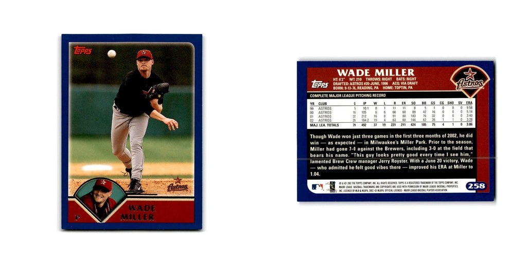 Wade Miller 2003 Topps #258 Houston Astros Baseball Card NM