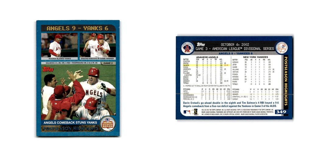 AL Division Angels 2003 Topps #349 Anaheim Angels Baseball Card NM