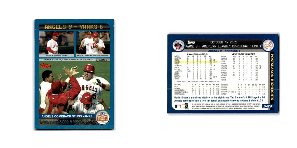 AL Division Angels 2003 Topps #349 Anaheim Angels Baseball Card NM