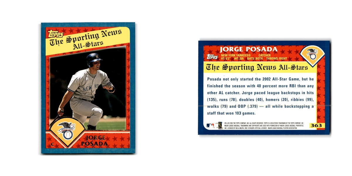 Jorge Posada 2003 Topps #363 New York Yankees Baseball Card NM