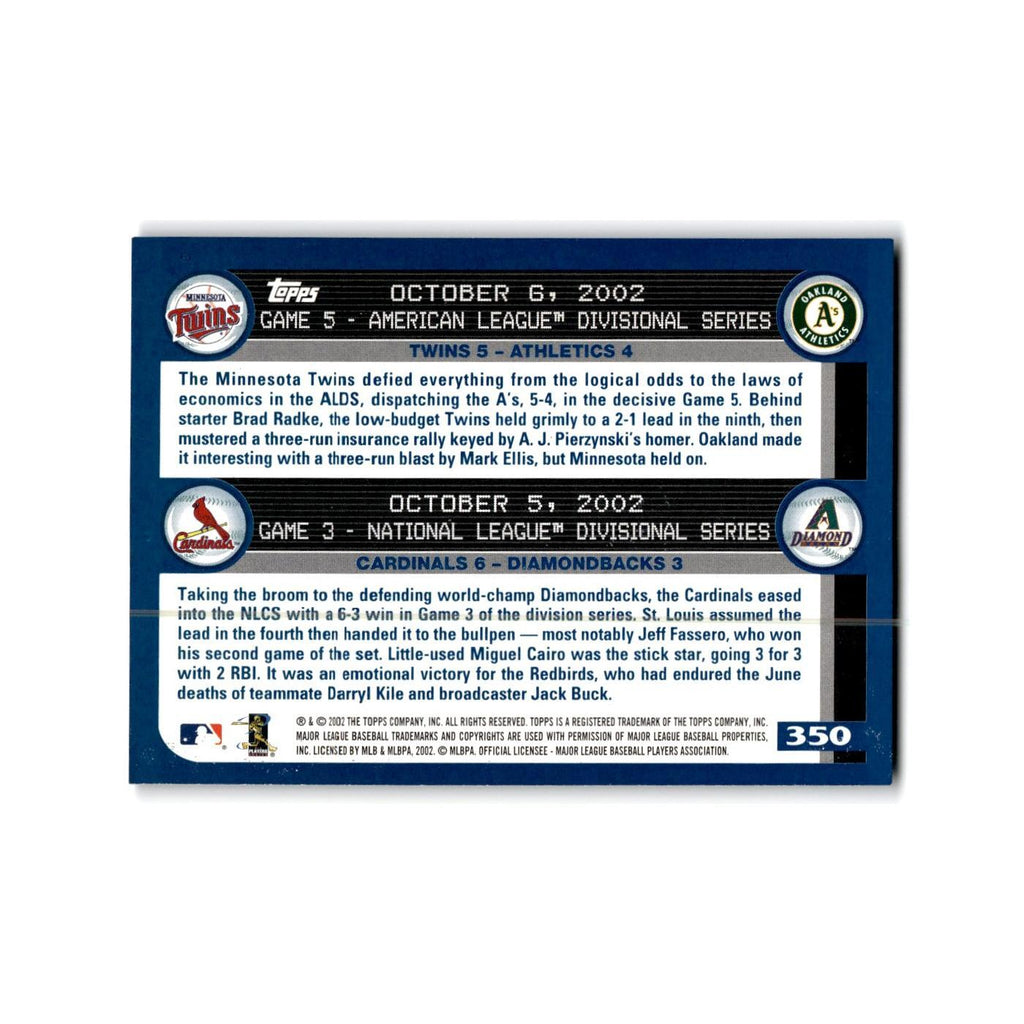 Twins & Cardinals Team Shots 2003 Topps #350 NM