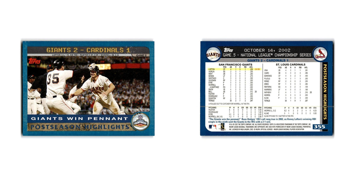 David Bell 2003 Topps #355 San Francisco Giants Baseball Card NM