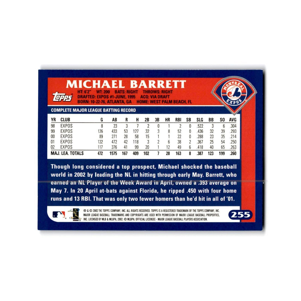 Michael Barrett 2003 Topps #255 Montreal Expos Baseball Card NM