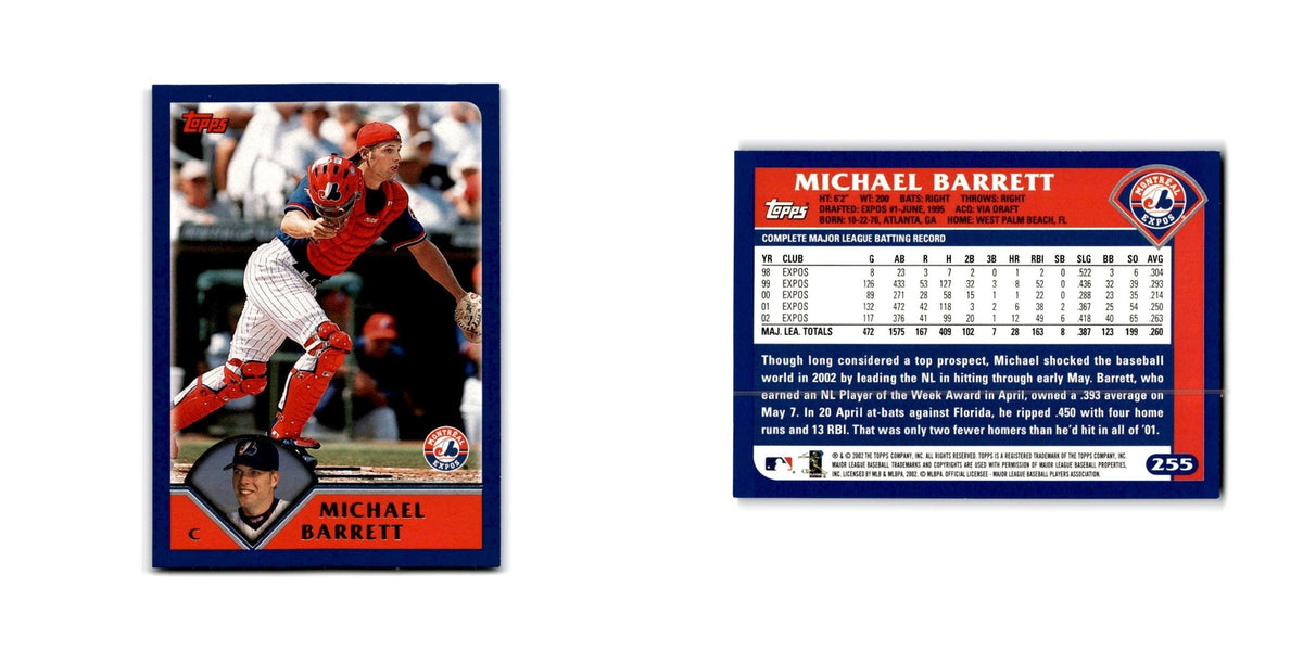 Michael Barrett 2003 Topps #255 Montreal Expos Baseball Card NM