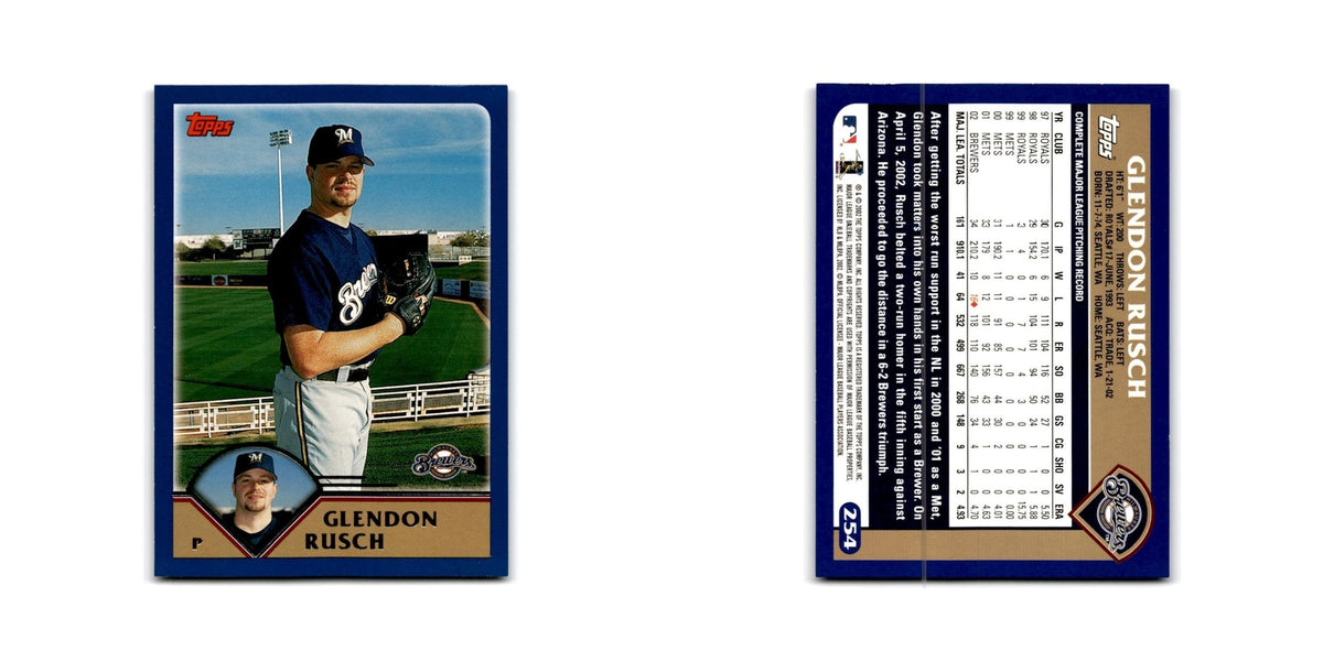 Glendon Rusch 2003 Topps #254 Milwaukee Brewers Baseball Card NM