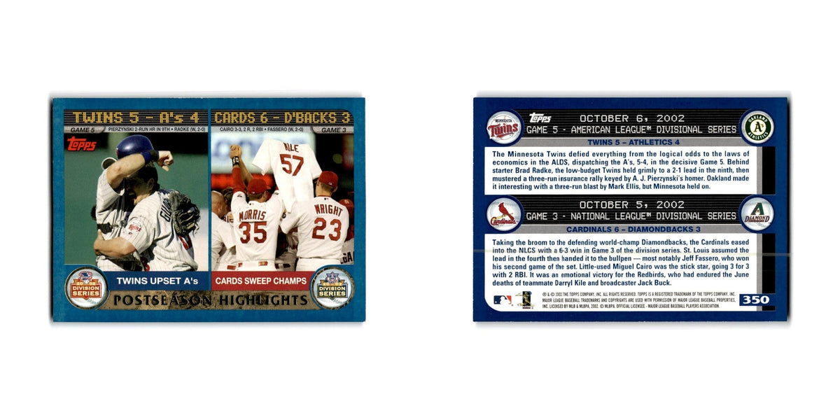 AL NL Division Twins Cards 2003 Topps #350 NM