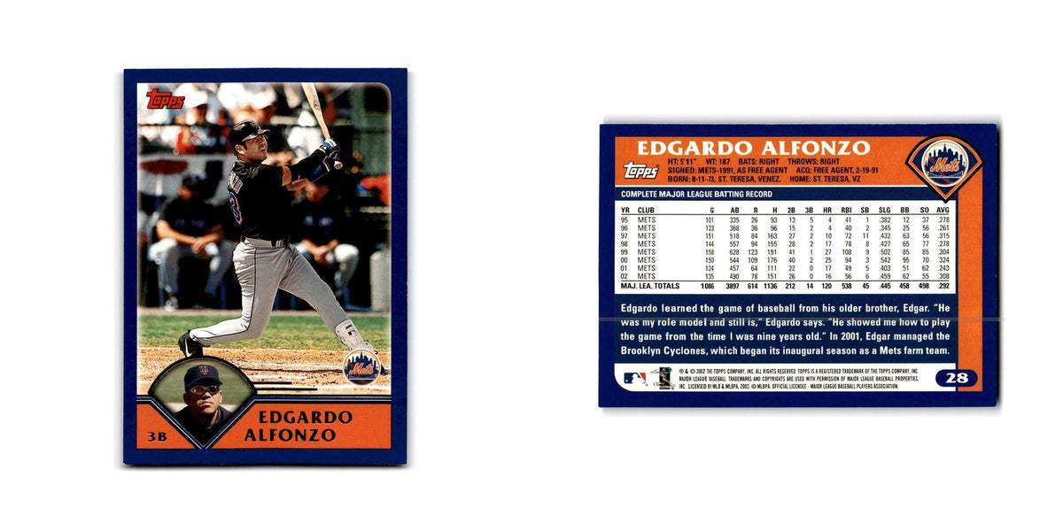 Edgardo Alfonzo 2003 Topps #28 New York Mets Baseball Card NM