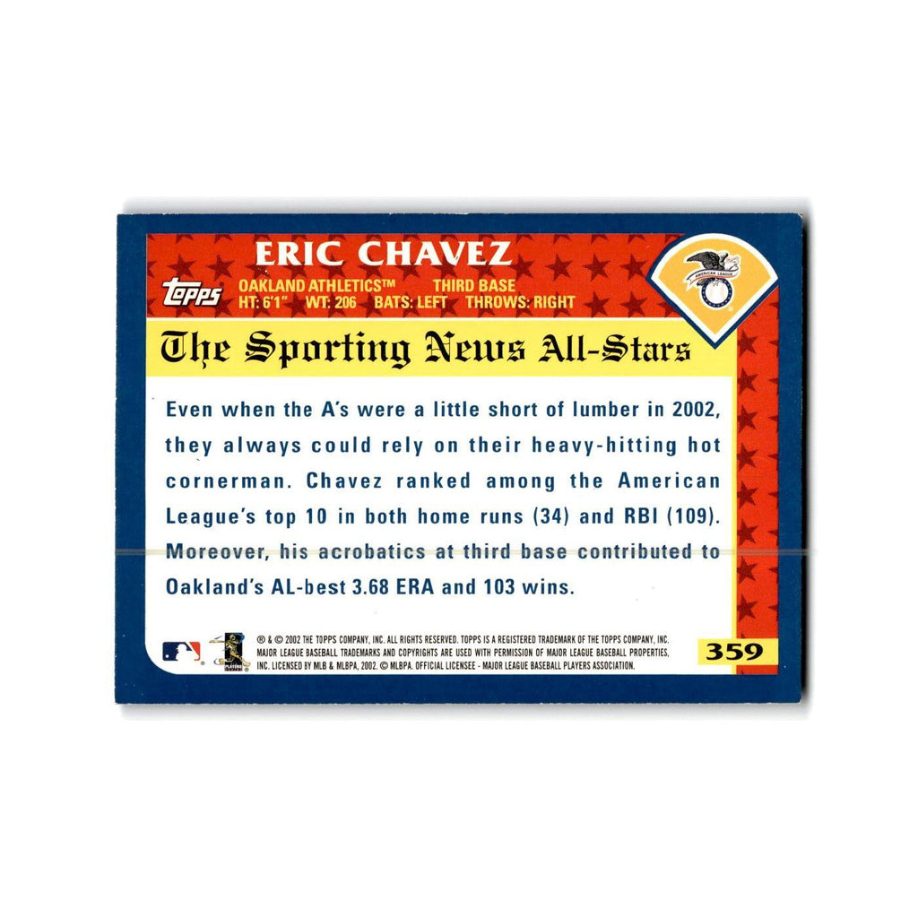 Eric Chavez 2003 Topps #359 Oakland Athletics Baseball Card NM