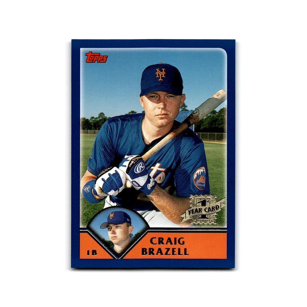 Craig Brazell Rookie 2003 Topps #320 New York Mets Baseball Card NM