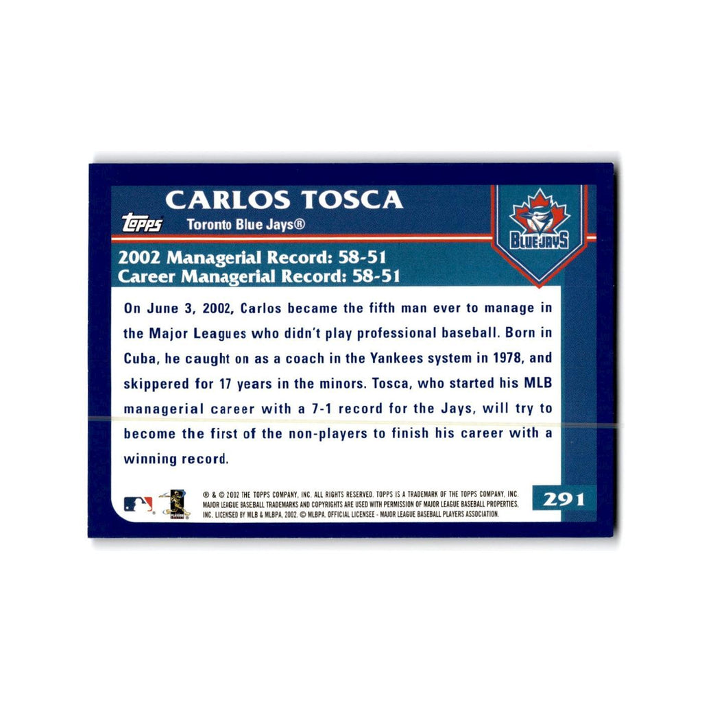 Carlos Tosca 2003 Topps #291 Toronto Blue Jays Baseball Card NM
