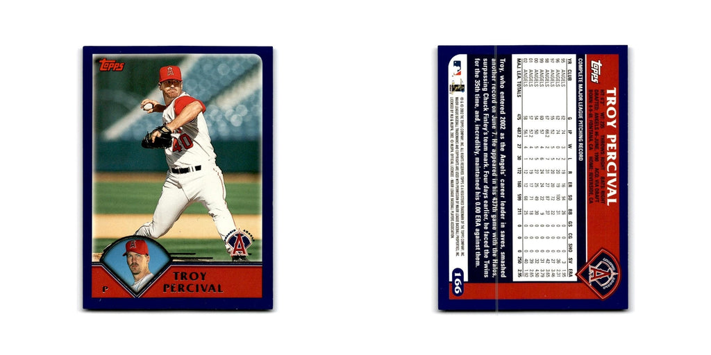 Troy Percival 2003 Topps #166 Anaheim Angels Baseball Card NM