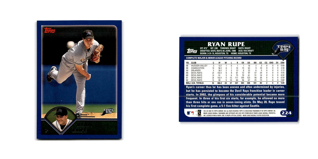 Ryan Rupe 2003 Topps #224 Tampa Bay Devil Rays Baseball Card NM