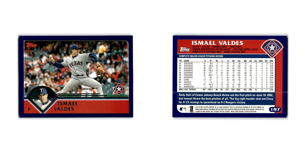 Ismael Valdes 2003 Topps #187 Texas Rangers Baseball Card NM