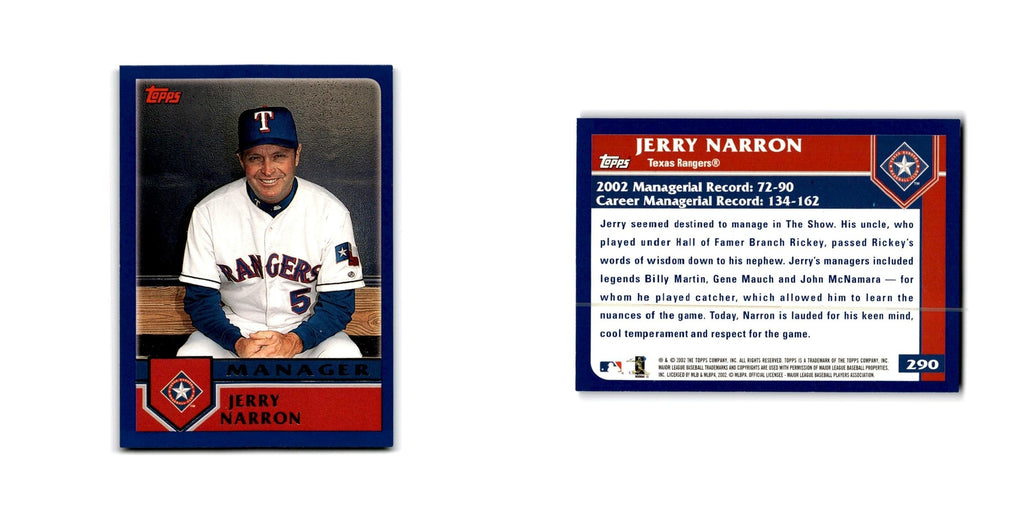 Jerry Narron 2003 Topps #290 Texas Rangers Baseball Card NM