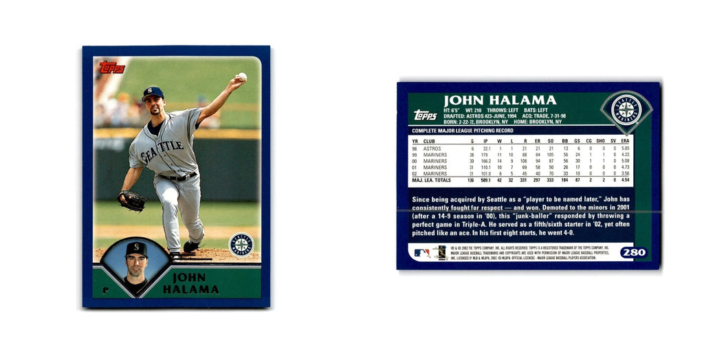 John Halama 2003 Topps #280 Seattle Mariners Baseball Card NM