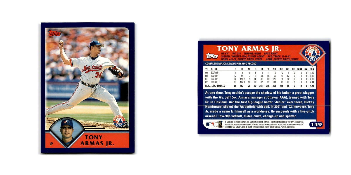 Tony Armas Jr. 2003 Topps #149 Montreal Expos Baseball Card NM
