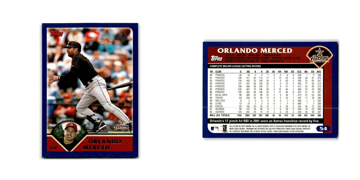 Orlando Merced 2003 Topps #54 Houston Astros Baseball Card NM