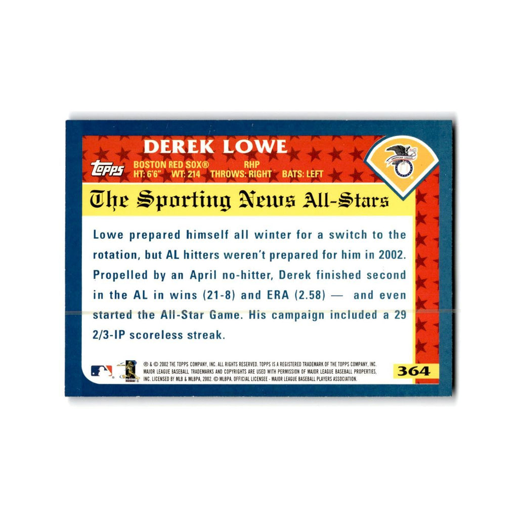 Derek Lowe 2003 Topps #364 Boston Red Sox Baseball Card NM