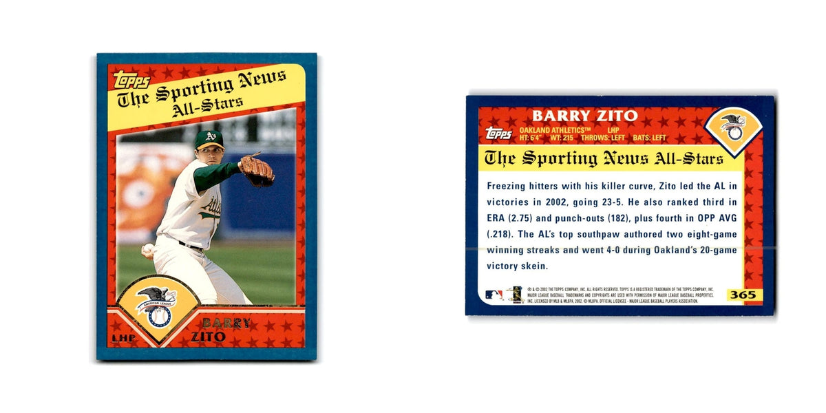 Barry Zito 2003 Topps #365 Oakland Athletics Baseball Card NM