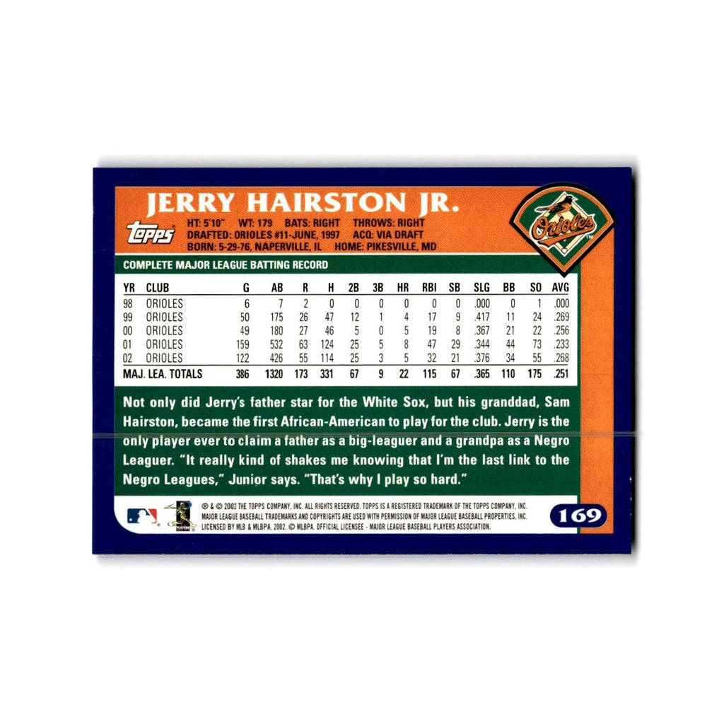 Jerry Hairston Jr. 2003 Topps #169 Baltimore Orioles Baseball Card NM