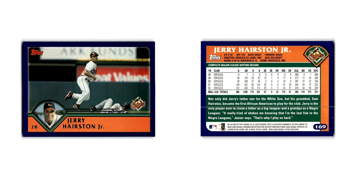 Jerry Hairston Jr. 2003 Topps #169 Baltimore Orioles Baseball Card NM