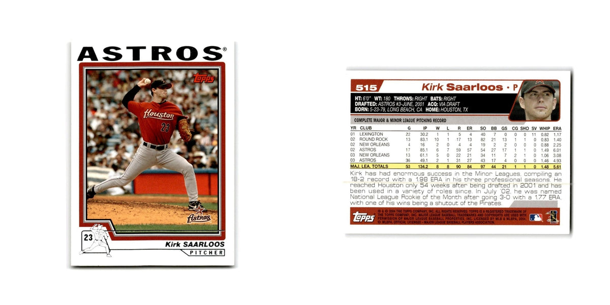 Kirk Saarloos 2004 Topps #515 Houston Astros Baseball Card NM