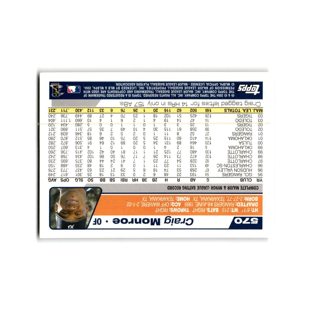 Craig Monroe 2004 Topps #570 Detroit Tigers Baseball Card NM