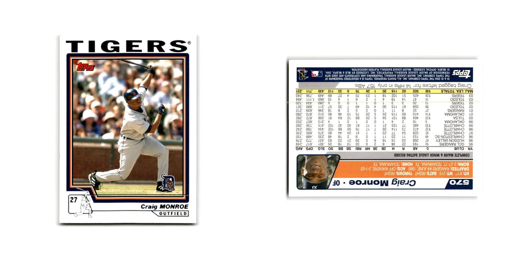 Craig Monroe 2004 Topps #570 Detroit Tigers Baseball Card NM
