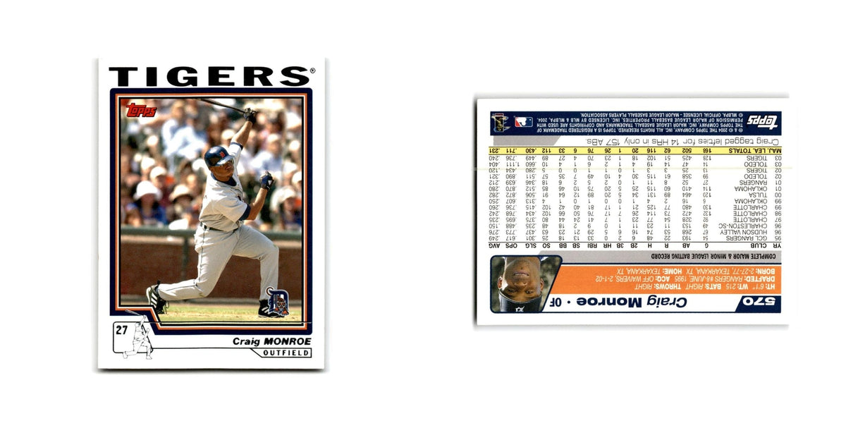 Craig Monroe 2004 Topps #570 Detroit Tigers Baseball Card NM