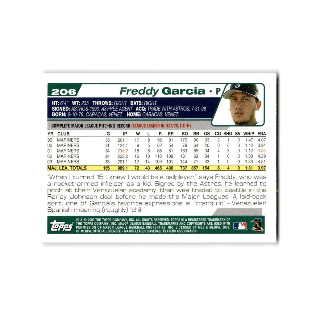 Freddy Garcia 2004 Topps #206 Seattle Mariners Baseball Card NM