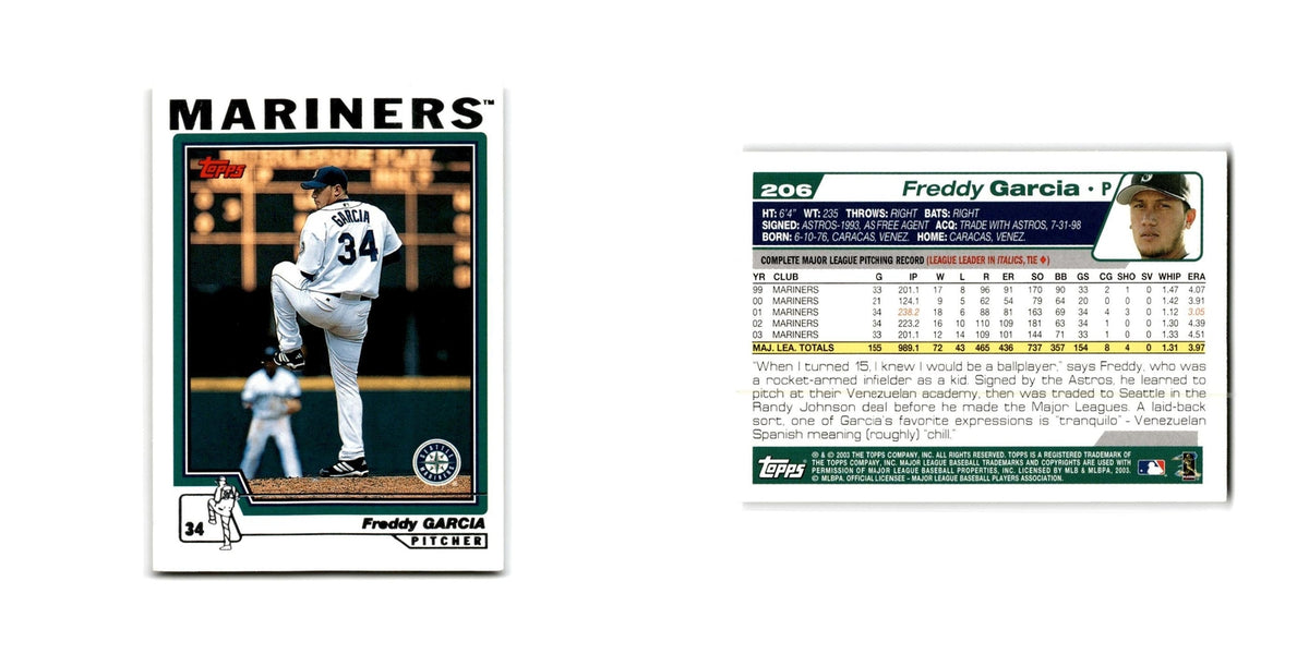 Freddy Garcia 2004 Topps #206 Seattle Mariners Baseball Card NM