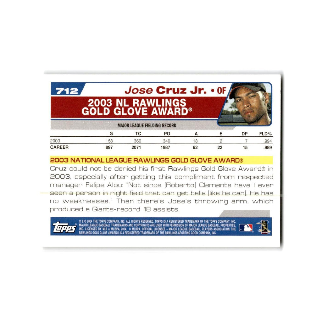 Jose Cruz Jr. 2004 Topps #712 San Francisco Giants Baseball Card NM