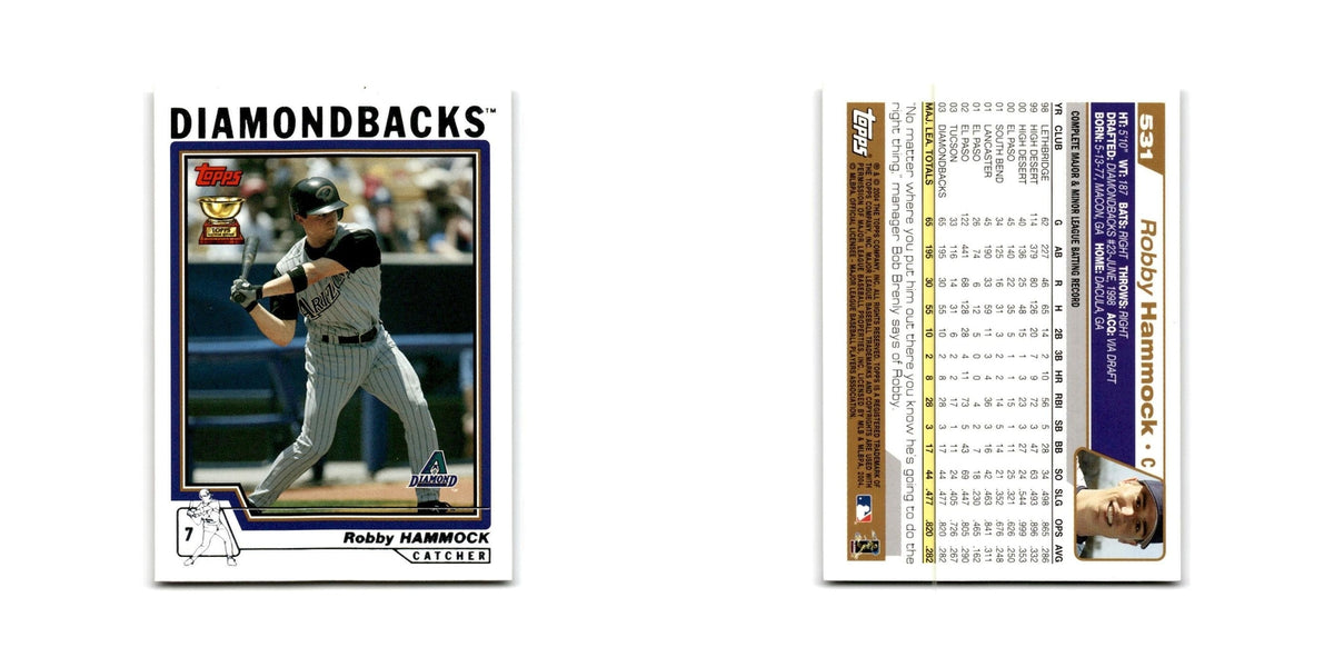 Robby Hammock 2004 Topps #531 Arizona Diamondbacks Baseball Card NM