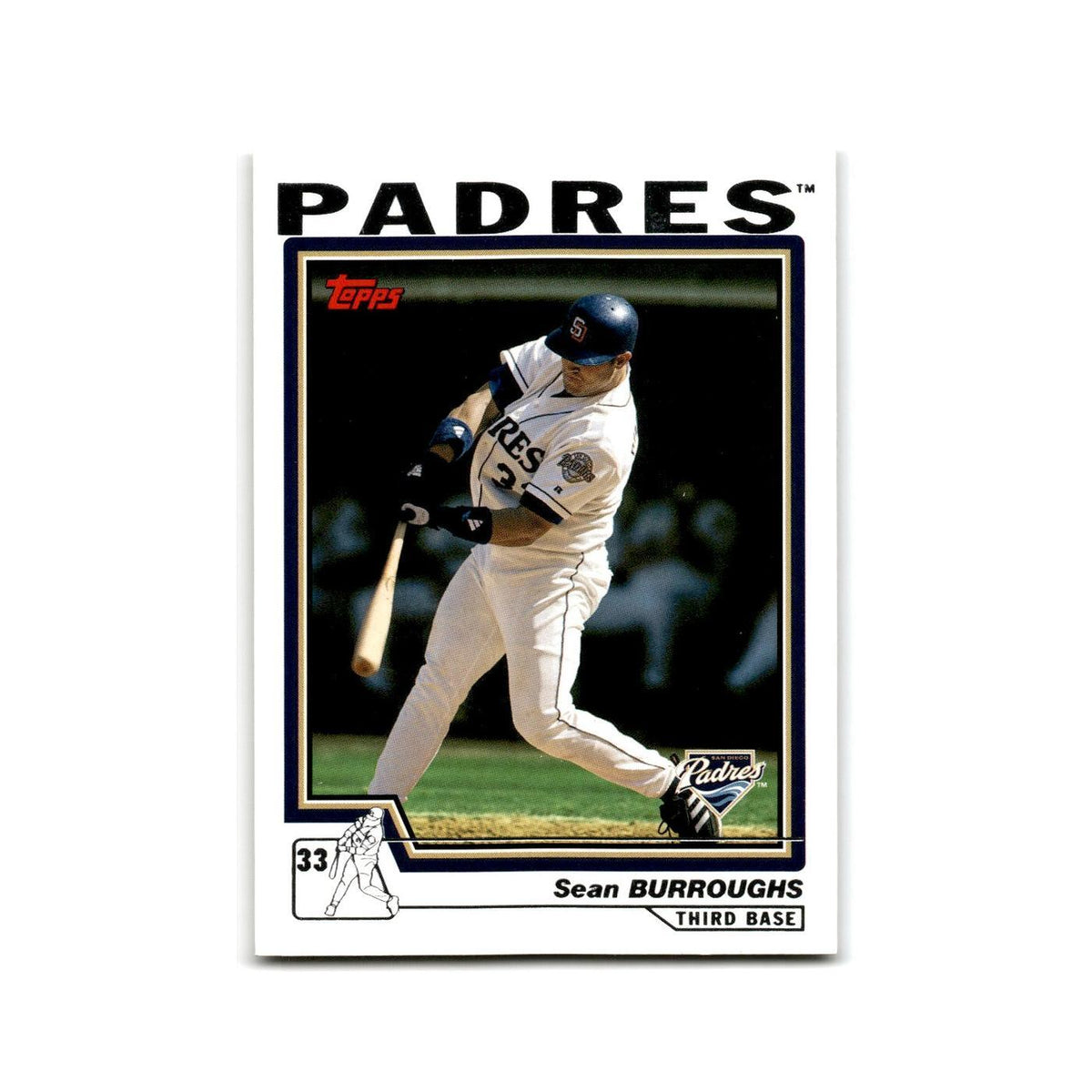 Sean Burroughs 2004 Topps #619 San Diego Padres Baseball Card NM
