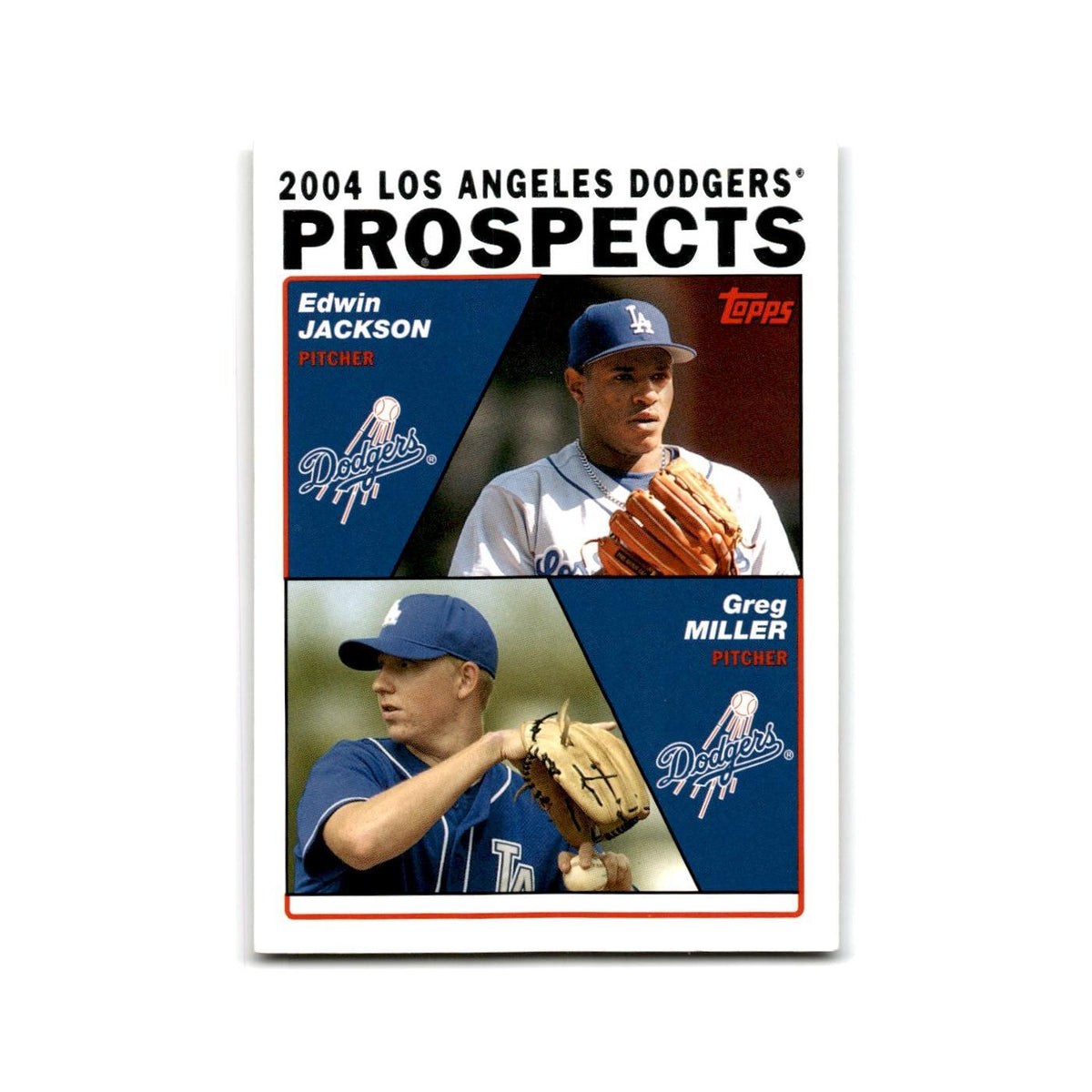 Edwin Jackson Greg Miller Rookie 2004 Topps #689 Los Angeles Dodgers NM